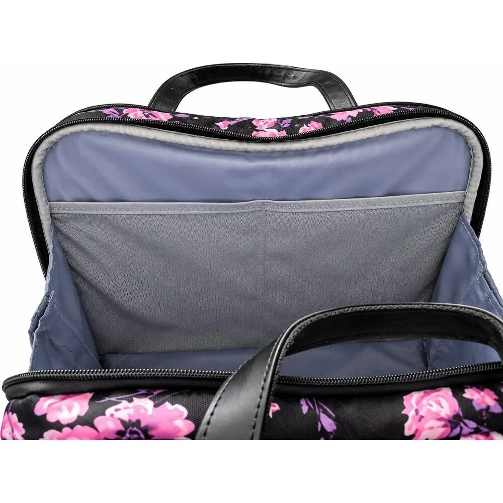KROSER Rolling Laptop Bag Briefcase Floral 15.6